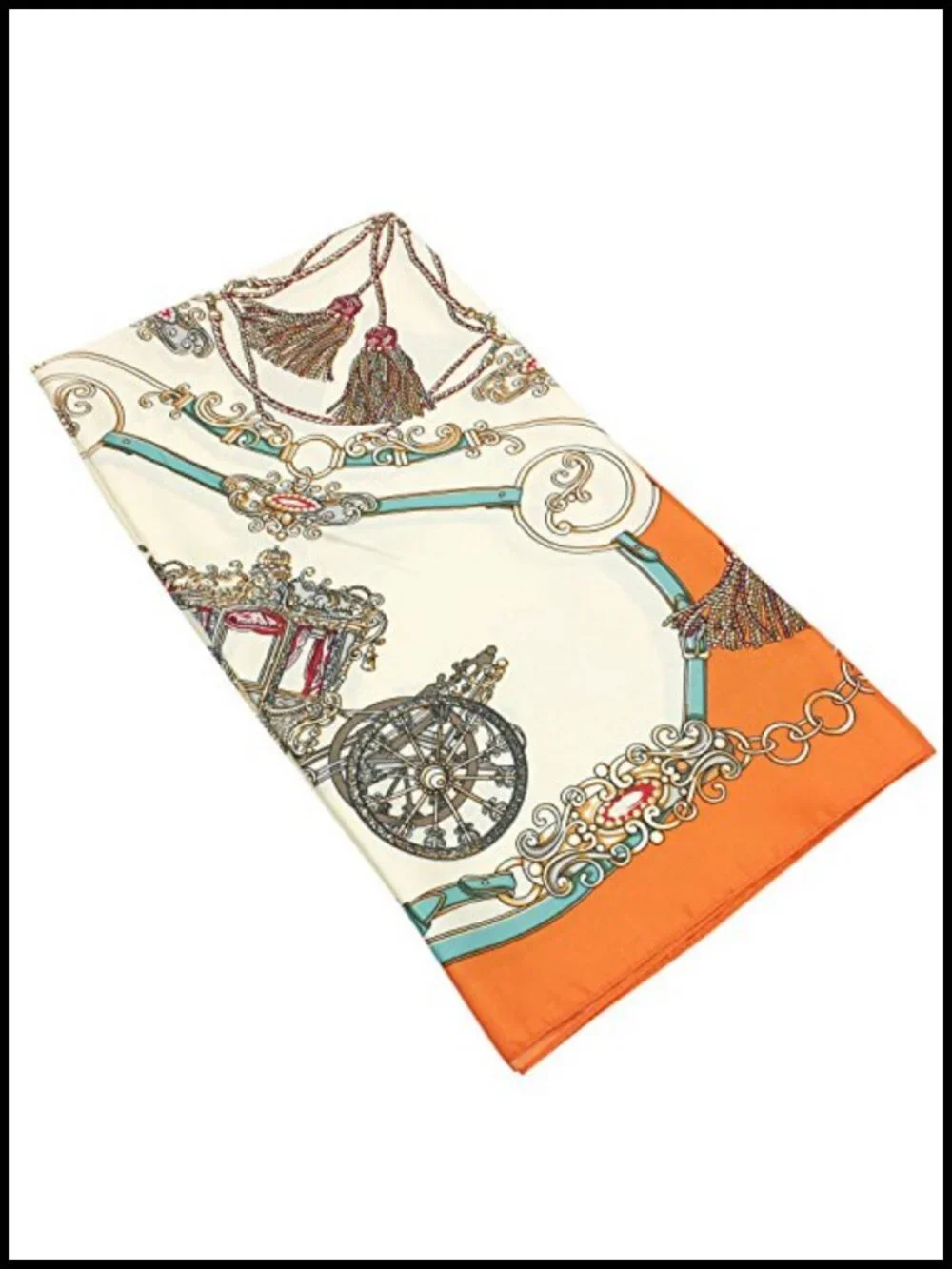 Silk Feeling Satin Large Square Scarf Floral Headscarf Wrap